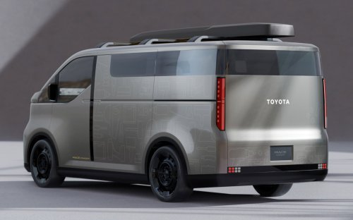 Toyota Hiace Concept previews next generation of commercial van with pillarless side, full-width display