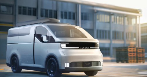 Toyota Hiace Concept previews next generation of commercial van with pillarless side, full-width display
