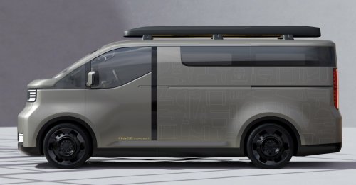 Toyota Hiace Concept previews next generation of commercial van with pillarless side, full-width display