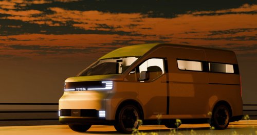 Toyota Hiace Concept previews next generation of commercial van with pillarless side, full-width display