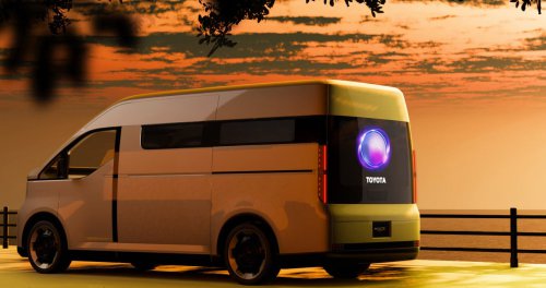 Toyota Hiace Concept previews next generation of commercial van with pillarless side, full-width display