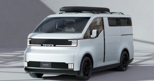 Toyota Hiace Concept previews next generation of commercial van with pillarless side, full-width display