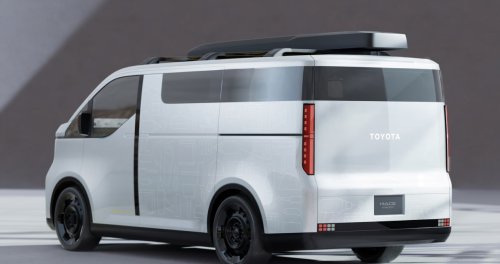 Toyota Hiace Concept previews next generation of commercial van with pillarless side, full-width display