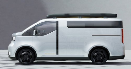 Toyota Hiace Concept previews next generation of commercial van with pillarless side, full-width display