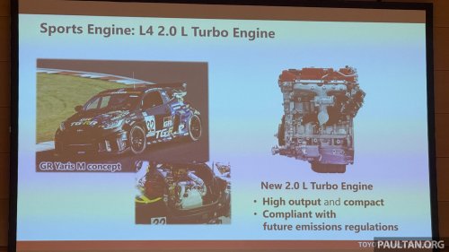Toyota, Enjin 1.5L dan 2.0L turbo generasi baru Toyota boleh diadaptasi untuk tujuan elektrifikasi hingga prestasi