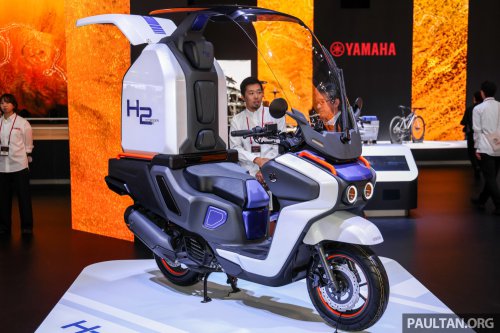 Yamaha unveils prototype alternate fuel vehicles and EVs at 2025 Japan Mobility Show in Tokyo