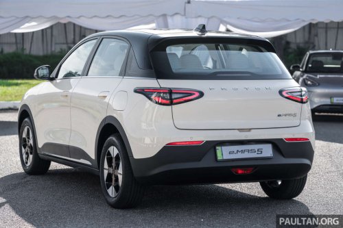 Proton eMas 5 fully revealed – first photos of body colour, RM60k to RM80k est, price reveal Oct 30