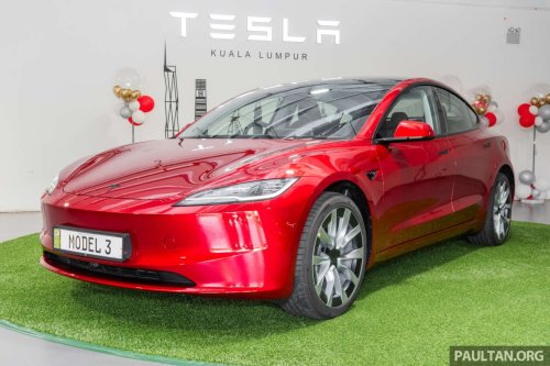 Tesla, 2026 Tesla Model 3 Long Range RWD in Malaysia – 750 km WLTP, indicator stalk, black badges, RM185k