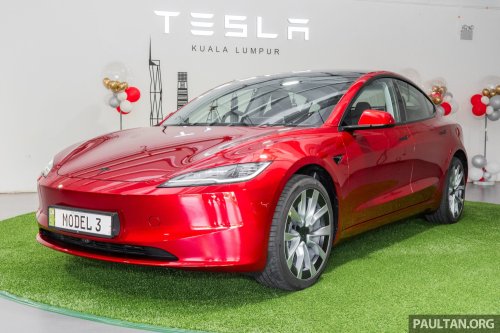 Tesla, 2026 Tesla Model 3 Long Range RWD in Malaysia – 750 km WLTP, indicator stalk, black badges, RM185k