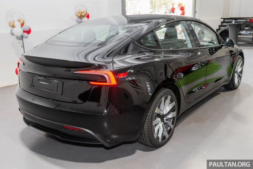2026 Tesla Model 3 Long Range RWD in Malaysia – 750 km WLTP, indicator stalk, black badges, RM185k