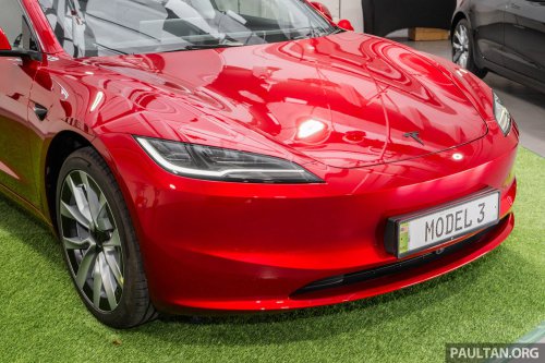 2026 Tesla Model 3 Long Range RWD in Malaysia – 750 km WLTP, indicator stalk, black badges, RM185k