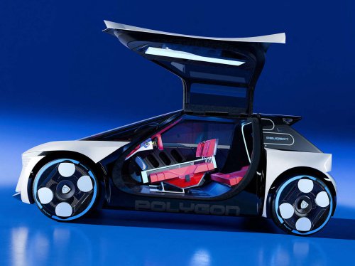 Peugeot Polygon concept shown with Hypersquare steering wheel, steer-by-wire; to feature on next 208?