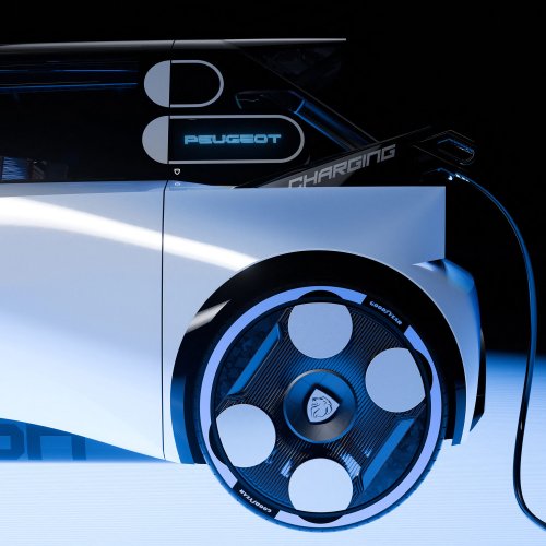 Peugeot Polygon concept shown with Hypersquare steering wheel, steer-by-wire; to feature on next 208?