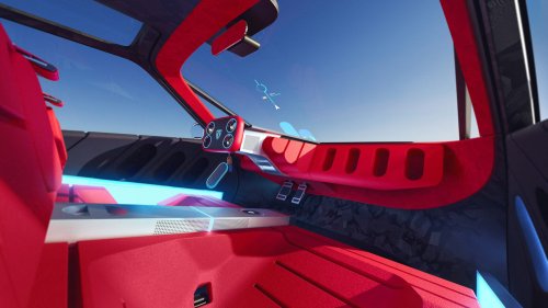 Peugeot Polygon concept shown with Hypersquare steering wheel, steer-by-wire; to feature on next 208?