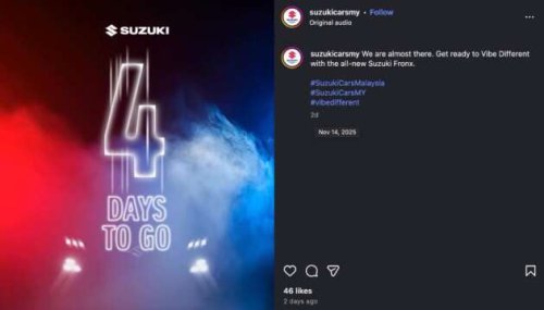 Suzuki Fronx launching in Malaysia tomorrow, Nov 18, according to Naza countdown teaser – 1.5L mild hybrid