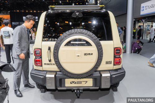 SUV, iCaur V27 debuts in Guangzhou – 5-seat D-segment REEV SUV with Land Cruiser styling, 200 km EV range