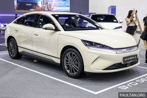 BYD Seal 6 EV in Ivory Gold at ACE 2025 – Premium only, same price at RM116,500; limited to 100 units