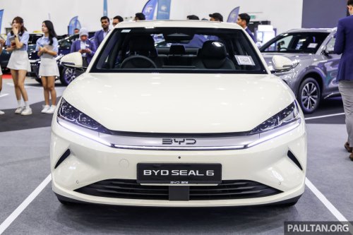 BYD Seal 6 EV in Ivory Gold at ACE 2025 – Premium only, same price at RM116,500; limited to 100 units