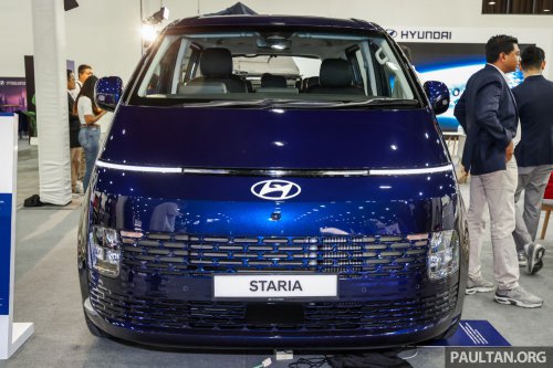 Hyundai Staria CKD in new Stormy Sea colour on show at ACE 2025 – RM180k-268k, same as CBU prices
