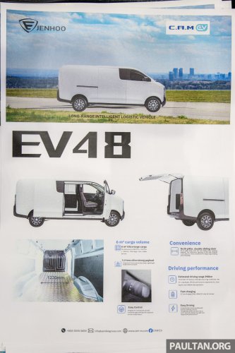 Jenhoo CAM EV48 electric panel van launching in Malaysia early 2026 – CKD, 390 km CLTC, RM150k est