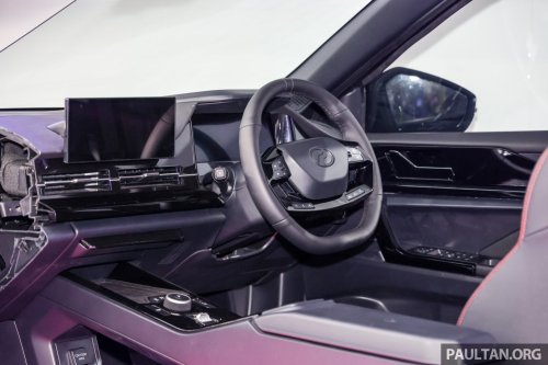 Perodua QV-E EV up close – 52.5 kWh LFP CATL battery, rear torsion beam, range around 385 km?