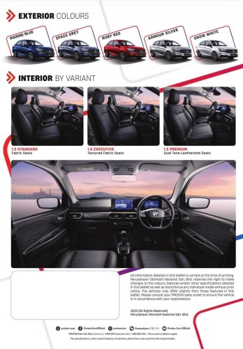 Proton, 2026 Proton Saga MC3 spec-by-spec breakdown – compare Standard, Executive and Premium variants