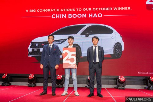 Honda, Honda City, Hatchback, Honda Malaysia’s first two 25th Anniversary contest winners receive City Hatchback RS and WR-V RS
