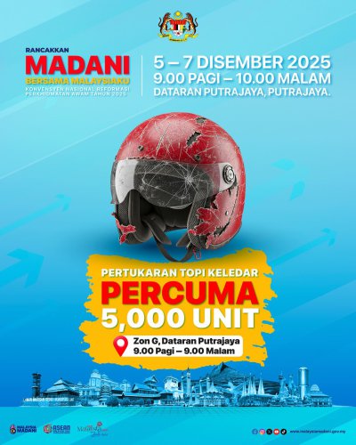 Free helmets, MyLesen B2 reg, JPJ saman discount booth at Rancakkan Madani event – Dec 5-7, Putrajaya