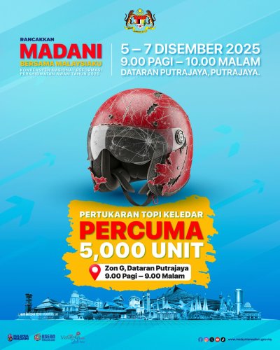 Free helmets, MyLesen B2 reg, JPJ saman discount booth at Rancakkan Madani event – Dec 5-7, Putrajaya