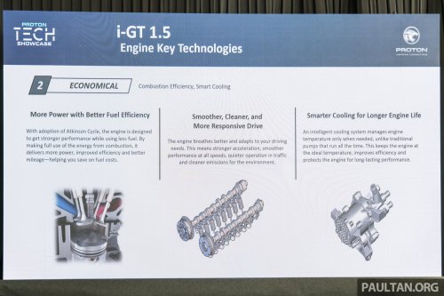 Proton i-GT engine – 54% local content for naturally aspirated version; 45% for turbocharged version