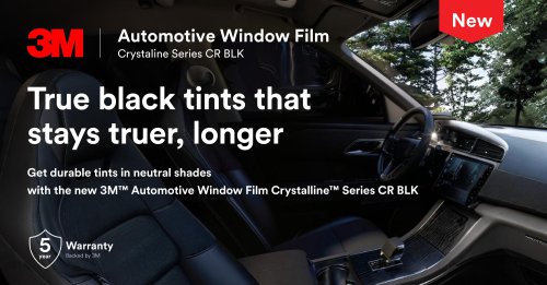 3M Automotive Window Film Crystalline Series CR BLK – deeper black, more heat rejection and durability