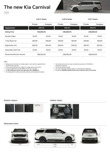 Kia, Kia Carnival, Kia Carnival 8-seater launched in Malaysia – 2-3-3 layout, ADAS, 12 Bose speakers, RM238,888 nett