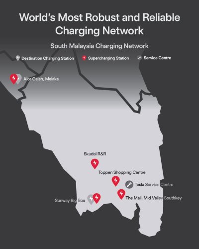 Tesla Model 3 LR AWD discontinued in Malaysia, new Mid Valley Southkey Supercharger FOC this weekend