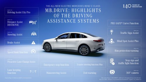 2026 Mercedes-Benz C-Class EV debuts – W520-gen with 800V tech, 330 kW DC, up to 800 km range WLTP