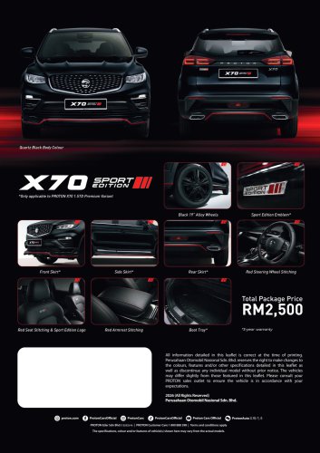2026 Proton X70 Sport Edition launched – RM6k worth of added value for extra RM2.5k, priced at RM115,300