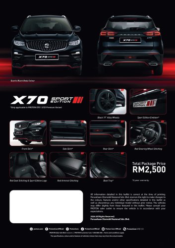 Proton, Proton X70, 2026 Proton X70 Sport Edition launched – RM6k worth of added value for extra RM2.5k, priced at RM115,300