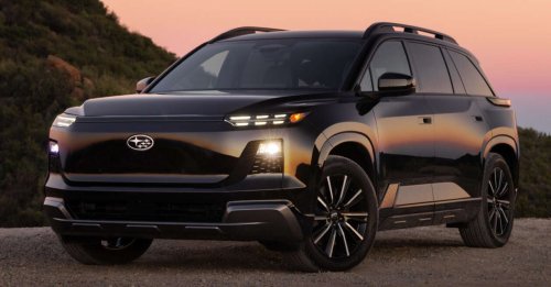 Subaru, SUV, Toyota, Toyota Highlander, Subaru Getaway debuts in the US – three-row EV SUV; 420 hp, up to 483 km range; Toyota Highlander sister
