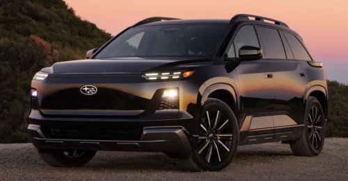Subaru, SUV, Toyota, Toyota Highlander, Subaru Getaway debuts in the US – three-row EV SUV; 420 hp, up to 483 km range; Toyota Highlander sister