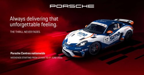 Experience the thrill of driving your dream Porsche at your nearest Porsche Centre this May and June!