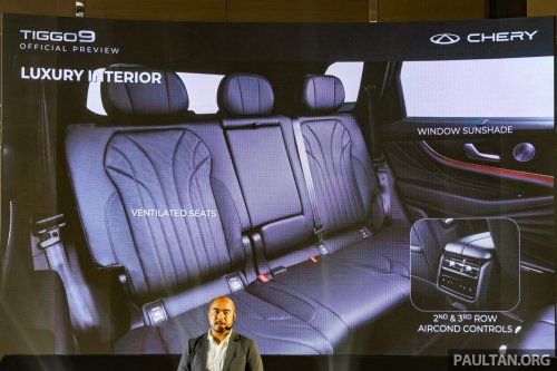 Chery Tiggo 9 previewed in Malaysia – flagship 7-seat D-SUV, 2.0T AWD with 256 PS/390 Nm, below RM189k