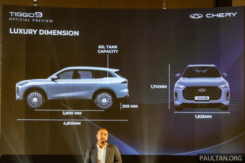 Chery Tiggo 9 previewed in Malaysia – flagship 7-seat D-SUV, 2.0T AWD with 256 PS/390 Nm, below RM189k