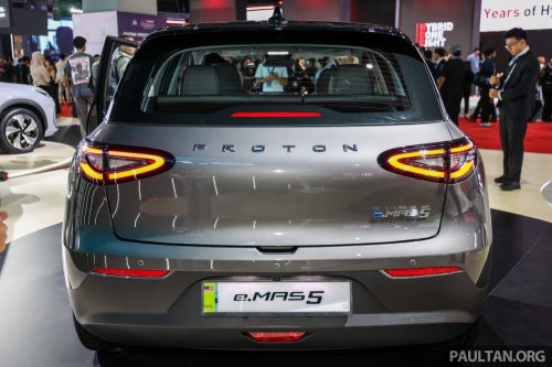 Proton eMas 5 CKD shown in Malaysia – new tonneau cover also for current owners, still 325 km, fr RM57k