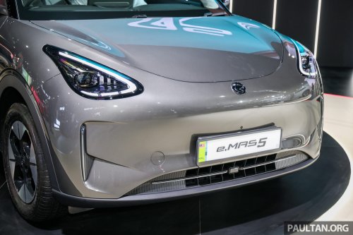 Proton eMas 5 CKD shown in Malaysia – new tonneau cover also for current owners, still 325 km, fr RM57k