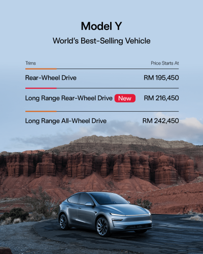 Tesla, Tesla Model Y, RWD, Tesla Model Y Long Range RWD now in Malaysia – 661km WLTP range, 0-100 in 5.6s, from RM216,450