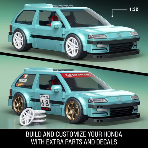 Mattel expands Brick Shop range with custom Honda Civic EF and S2000 – comes with matching Hot Wheels