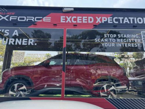 Mitsubishi Xforce spotted again in Malaysia on the back of a roving truck – nationwide tour until March 15