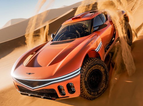 Genesis X Skorpio Concept – 1,115 PS/1,153 Nm V8 engine; carbon-bodied, tubular framed off-roader