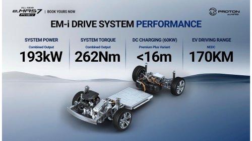 Proton eMas 7 PHEV open for booking – 3 variants, 2 battery choices, up to 996 km WLTP, RM110k-130k est