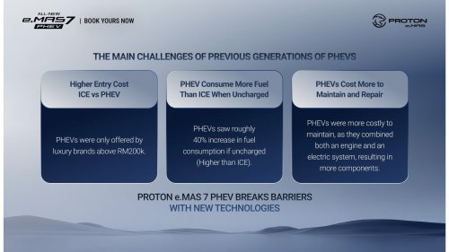Proton eMas 7 PHEV open for booking – 3 variants, 2 battery choices, up to 996 km WLTP, RM110k-130k est