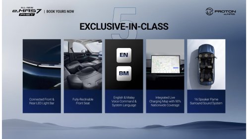 Proton eMas 7 PHEV open for booking – 3 variants, 2 battery choices, up to 996 km WLTP, RM110k-130k est
